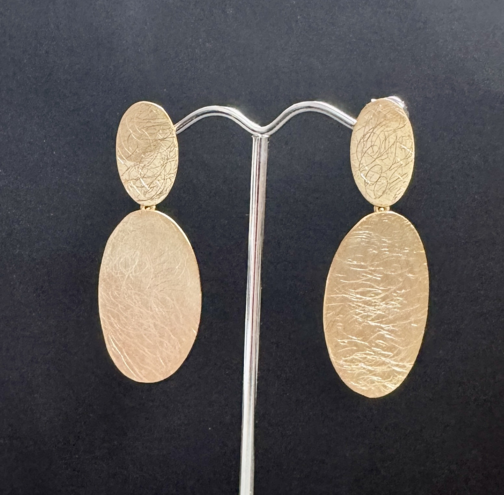 Ohrhänger Oval Silber verg.